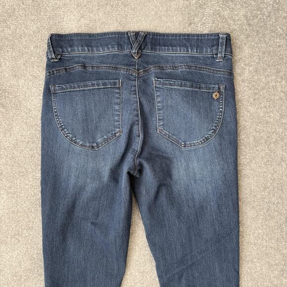 Democracy Jeans Womens 8 Blue Mid Rise Skinny Ab Technology Stretch Denim Pants - Picture 10 of 12